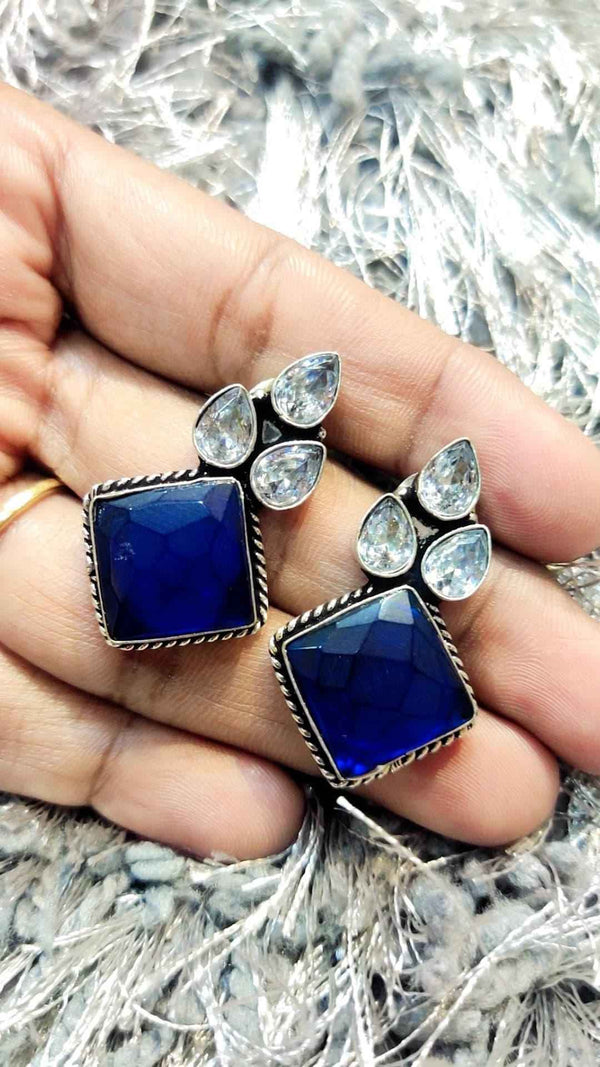 Giani Bernini Dark Blue Crystal (0.16 ct.t.w) Filigree Tear Drop Earrings  in Sterling Silver | CoolSprings Galleria